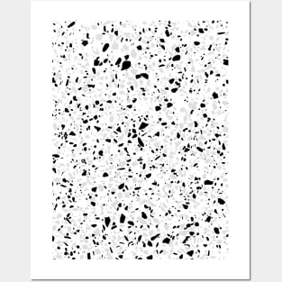 Black, White and Grey Speckles Posters and Art